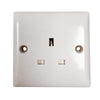 Convex Slim Single Socket in White (No Switch / 13A)