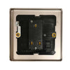 Round Edge Single Switch in Brushed Steel and Black (2 Way / 10A)