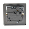 Round Edge Single Socket in Matt Black (Switched / 13A / Double Pole)