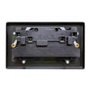 Round Edge Double Socket Matt Black (2 Switches / 13A / Double Pole)