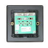 Round Edge Coaxial TV Socket in Matt Black (Single Outlet)