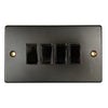 Round Edge 4-Gang Switch Matt Black (2 Way / 10A)