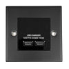 Round Edge Dual USB Charging Module in Matt Black (Single Socket)