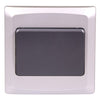 AG Single Light Switch in Silver and Charcoal (2-Way)