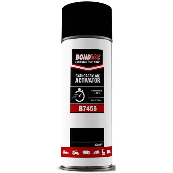 Bondloc B7455 CA Activator Aerosol (Clear / 200ml) B7455 B7455-200