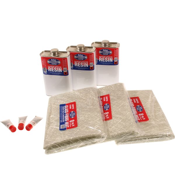 Baileys Fibreglass Repair Kit (24 Square Foot / Fast Cure) BA-028 A24KIT