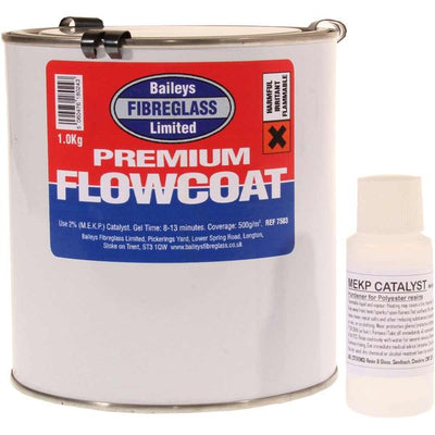 Baileys Black Flowcoat / Topcoat with Hardener 1.0kg BA-7403 7403