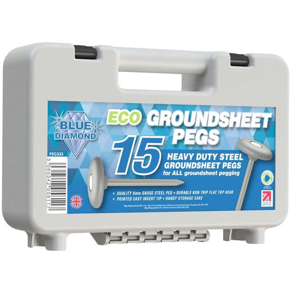 Blue Diamond Eco Groundsheet Pegs (Case Of 15) BD-PEG333 PEG333