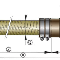 VETUS Polyester stern tube, length 500mm. (Includes cutless bearing, diameter 25mm).