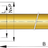 VETUS Bronze stern tube with mounting flange and one bearing aft, length 800mm, diameter 30mm.