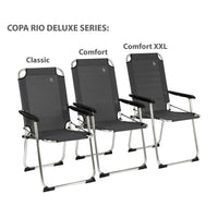 Bo-Camp Chair Copa Rio Deluxe M Aluminium Grey