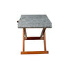 Bo-Camp Urban Collection Stool Brentford Wood Grey