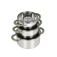 Bo-Camp Cookware Set Elan RVS (3 Pieces)