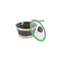 Bo-Camp Steel Pan with Lid Foldable Silicon (1.3 Litres)