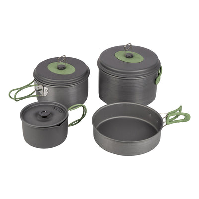 Bo-Camp Cookware Set Explorer XL Hard Anodised Aluminium (4 Pieces)