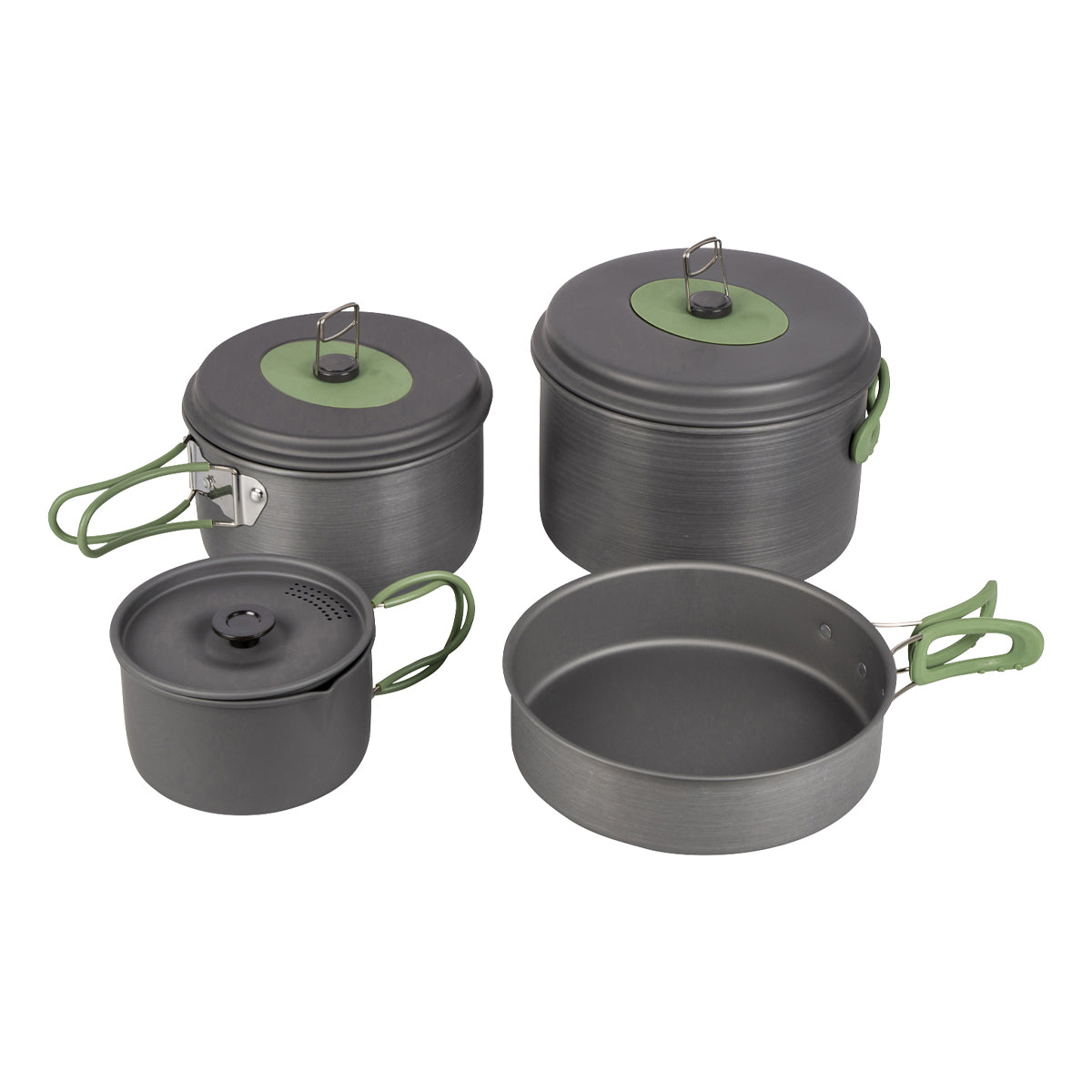 Bo-Camp Cookware Set Explorer XL Hard Anodised Aluminium (4 Pieces)