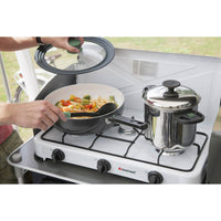 Bo-Camp Wok Pan Sprint Removable Handle Black/White (Dia 24cm)