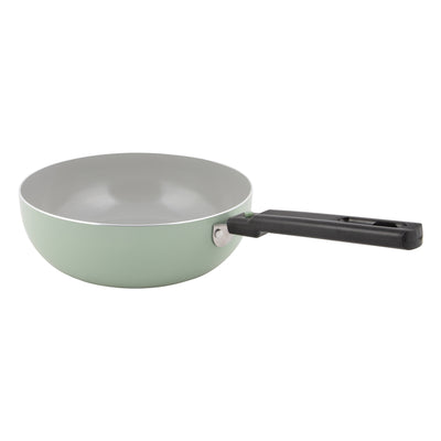 Bo-Camp Wok Pan Sprint Removable Handle Green (Dia 24cm)