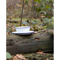 Bo-Camp Dinner Plate Enamel White/Blue