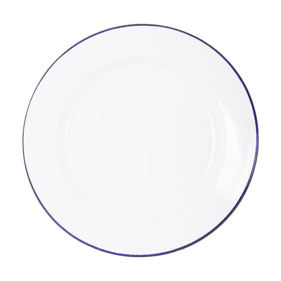 Bo-Camp Dinner Plate Enamel White/Blue