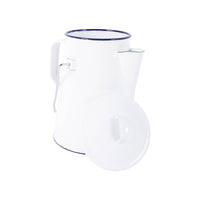 Bo-Camp Tea Kettle Enamel White/Blue (1.6 Litres)