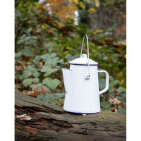 Bo-Camp Tea Kettle Enamel White/Blue (1.6 Litres)