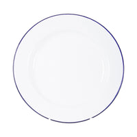 Bo-Camp Tableware Enamel White/Blue (6 Pieces)