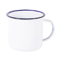 Bo-Camp Tableware Enamel White/Blue (6 Pieces)