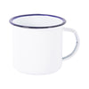 Bo-Camp Tableware Enamel White/Blue (6 Pieces)