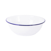 Bo-Camp Tableware Enamel White/Blue (6 Pieces)