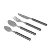 Bo-Camp Cutlery Set with Basket (24 Pieces / 6 Persons / Grey)