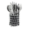 Bo-Camp Cutlery Set with Basket (24 Pieces / 6 Persons / Grey)