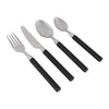 Bo-Camp Cutlery Set with Basket (24 Pieces / 6 Persons / Black)