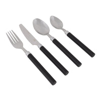 Bo-Camp Cutlery Set with Basket (24 Pieces / 6 Persons / Black)