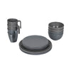 Bo-Camp Tableware Stone (16 Pieces / Grey)