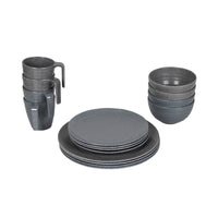 Bo-Camp Tableware Stone (16 Pieces / Grey)