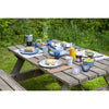 Bo-Camp Tableware Mix & Match Melamine (16 Pieces / Blue/White)
