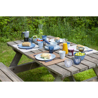 Bo-Camp Tableware Mix & Match Melamine (16 Pieces / Blue/White)