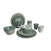 Bo-Camp Tableware Mix & Match Melamine 16 Pieces Green