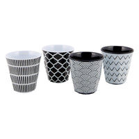 Bo-Camp Tableware Mix & Match Melamine (16 Pieces / Black/White)