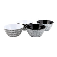 Bo-Camp Tableware Mix & Match Melamine (16 Pieces / Black/White)