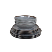 Bo-Camp Tableware Halo Melamine (12 Pieces / Grey)