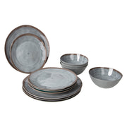 Bo-Camp Tableware Halo Melamine 12 Pieces Grey