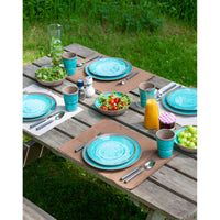 Bo-Camp Tableware Halo Melamine (12 Pieces / Aqua)