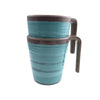 Bo-Camp Mug Halo L Melamine (4 Pieces / Aqua)