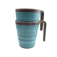 Bo-Camp Mug Halo L Melamine (4 Pieces / Aqua)