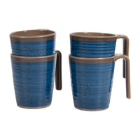 Bo-Camp Mug Halo L Melamine (4 Pieces / Blue)