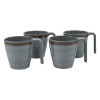 Bo-Camp Mug Halo M Melamine (4 Pieces / Grey)