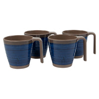 Bo-Camp Mug Halo M Melamine (4 Pieces / Blue)