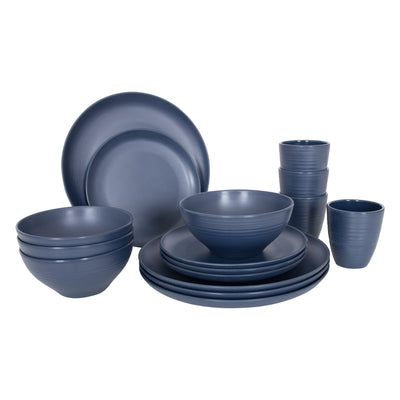 Bo-Camp Industrial Collection Tableware Orville 16 Pieces Blue